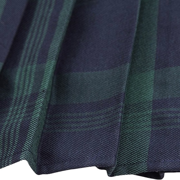 NWOT! Urban CoCo Women's Elastic Waist Plaid Pleated Tartan Skater Mini Skirt - Picture 4 of 6